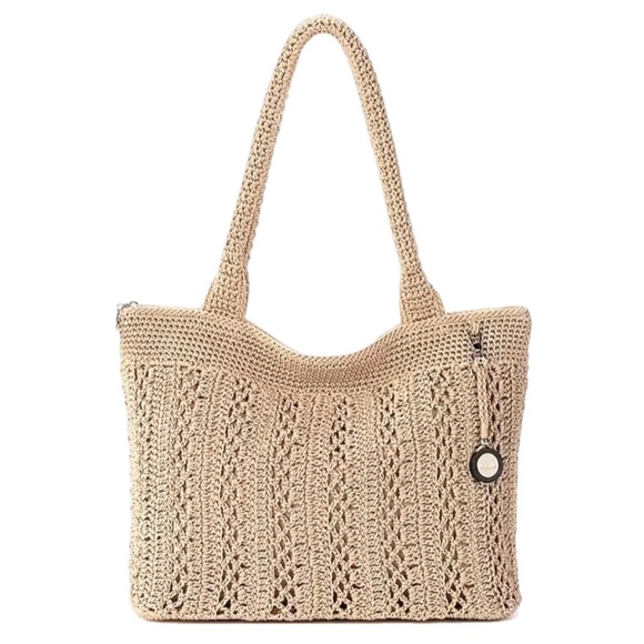 Like New Gen Crafted Classic Crochet Carryall Tote Bag in Bamboo - Picture 1 of 7